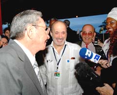 Cuban President Raul Castro arrived in Salvador de Bahia Brazil